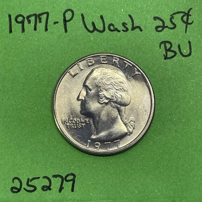 1977-P Washington Quarter 25c BU US Coin See Pictures - Image 1 of 3