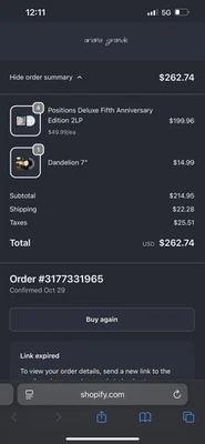 Ariana Grande Positions Deluxe (5th Anniversary) Periwinkle Vinyl *PRESALE* ✨ - Image 1 of 2