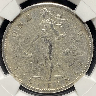 PHILLIPINES Manila Bay WWII SEA SALVAGED, WW2 Japan Shipwreck 1907 Peso Coin NGC - Image 1 of 4