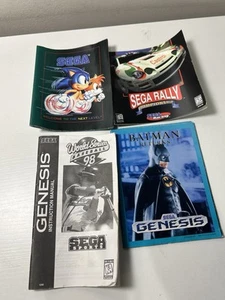 Sega Genesis Instruction Manual Lot Sonic Batman Return Sega Rally World Series - Picture 1 of 6