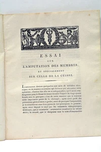 LIVRE ANCIEN GAILLARD ESSAI SUR L'AMPUTATION DES MEMBRES MONTPELLIER 1821 - Picture 1 of 7