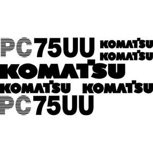 Decal Set for Komatsu PC 75UU Excavator