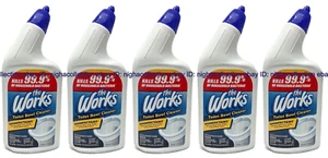 Lot 5 x The Works Toilet Bowl Cleaner, Removes Stains, 24 Fl. Oz. bottles - Picture 1 of 9
