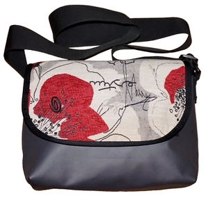 TIMBUK2 Red & Gray Coated Poly-Nylon & Textile Crossbody Shoulder Bag *WEAR - Picture 1 of 13