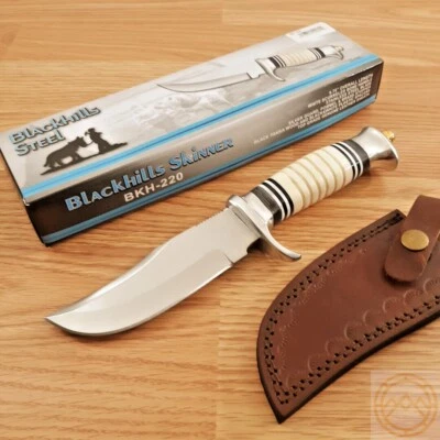 Frost Cutlery Hills Skinner Fixed Knife 5" Stainless Steel Blade Bone Handle - Image 1 of 4