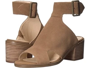 Sole Society TALLY Women Honey Suede Block Heel Sandal Wide Ankle Strap New 8.5 - Picture 1 of 7