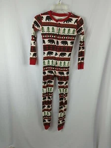  Lazy One Flapjacks pajama long johns Bear Essentials childrens size  8 - Picture 1 of 10