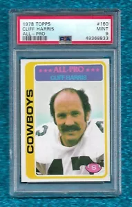 Topps All-Pro 1978 #160 Cliff Harris PSA 9 como nuevo solo 25 vaqueros de corte superior - Imagen 1 de 1