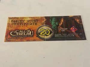 Call of Cthulhu - Sanity Point Certificate 2006 - 20 Points - Picture 1 of 1