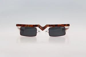 Texso by Solgir T 512, Vintage 90s tortoise & silver small rectangle sunglasses - Picture 1 of 10