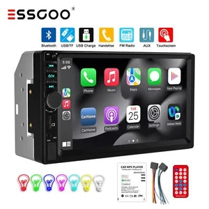 2 DIN Apple CarPlay Android Auto 7" Car Stereo Head Unit Touch Screen USB Remote - Picture 1 of 15