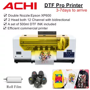 DTF Pro Printer Dual Head XP600 Tshirt Printing Thermal Sublimation Printer - Picture 1 of 10