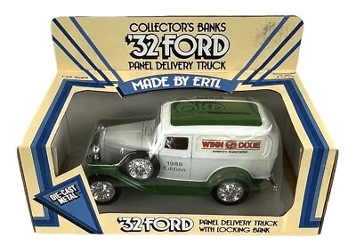 Vtg Ertl Winn Dixie 32 Ford Panel Delivery Truck Replica 1/25 Collector Bank NOS - Image 1 of 4