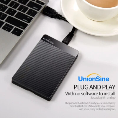 externe festplatte 1TB 2TB USB 3.0 Ultra Slim PS4 PS5 PC Festplattenspeicher HDD - Bild 1 von 4