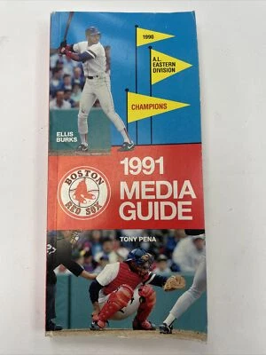 1991 RED SOX Media Guide ROGER CLEMENS WADE BOGGS ELLIS BURKS TONY PENA - Image 1 of 4