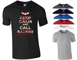 Joker T Shirt Keep Calm Stay Crazy Funny Joke Comics Superhero Xmas Men Tee Top - Picture 1 of 7