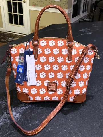 NWT New Dooney & Bourke Clemson Tigers Charli Satchel Handbag Retail $258 Cover