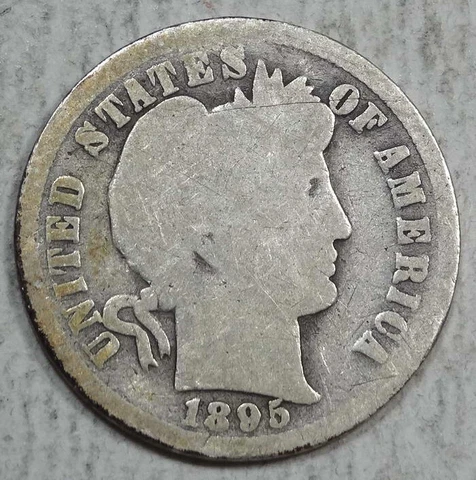 1895-O Barber Dime, About Good, Key Date   0619-07 Cover