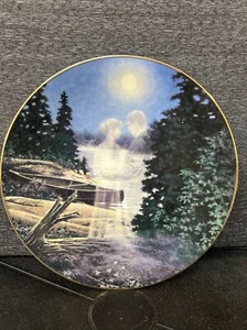 Piatto da collezione James Lumbers:"Moonlight Embrace" Plate # 4186 Vintage 1996 - Foto 1 di 4