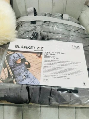Brand NEW-7 A.M. Enfant Blanket 212 Stroller/Car Seat Footmuff, Heather Gray - Image 1 of 4
