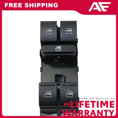 Interruptor de ventana negro lado del conductor delantero para Volkswagen Touareg 2004-2010 Foto 1 de 4