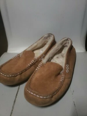 Zapatos forrados UGG Ansley para mujer talla 9 cuero tostado castaño piel de oveja piel de oveja Foto 1 de 4