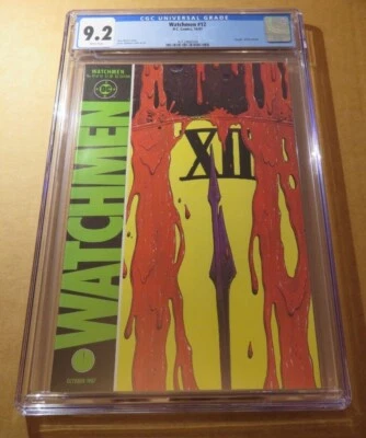 Watchmen 12 CGC 9.2 White Pages Moore Gibbon 1987 DC New Slab Death of Rorschach - Image 1 of 4