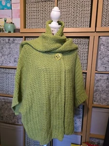 Next light green, loose Knit, cardigan large single button with scarf, UK Large - Picture 1 of 7