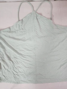 Daily Ritual Women's Wide Rib Cropped T-Strap Cami Top, Light Blue, 2XL - Picture 1 of 7
