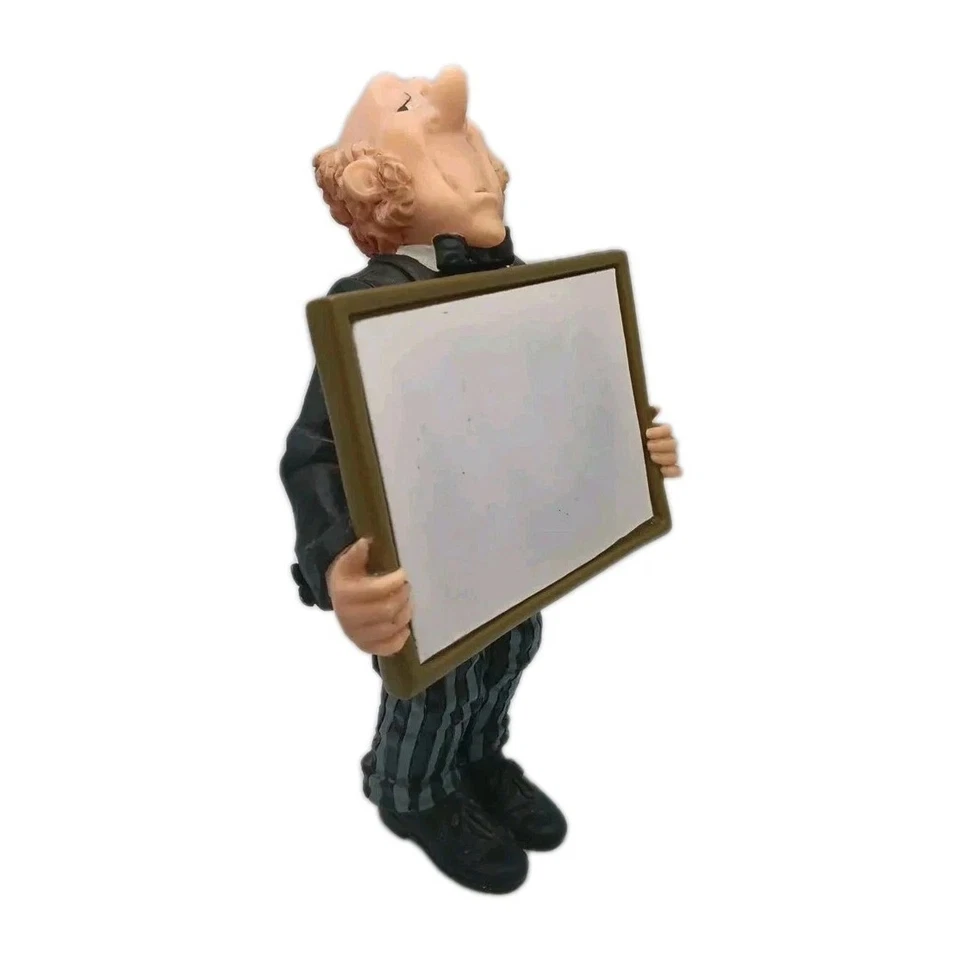 Estatuilla de mayordomo camarero de colección con letrero (u escribir) divertida decoración de cocina 9,5" Foto 1 de 4