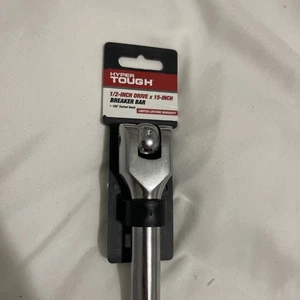 Hyper Tough 4893 15-Inch 1/2-Inch Rust Resistant Breaker Bar with Rotating Head - Picture 1 of 3