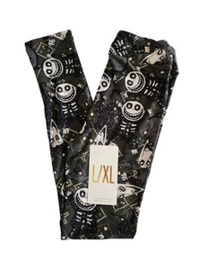 LuLaRoe Disney Nightmare L/XL Kids Leggings Lock Shock Barrel VHTF NWT #2 - Picture 1 of 2