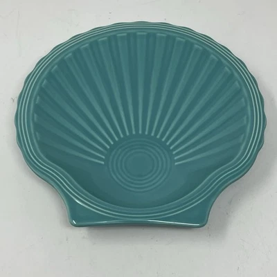 Plato Fiesta Turquesa Shell Vintage de Homer Laughlin 1986 Nuevo Foto 1 de 4