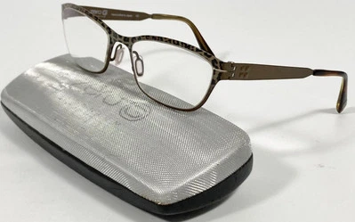 Marco de gafas marrón degradado leopardo Chelsea titanio ZERO G 53-17-130 con estuche Foto 1 de 4