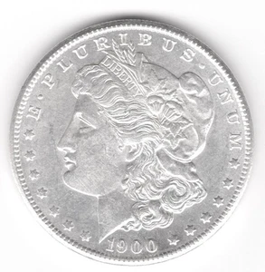1900 S Morgan Dollar Stempelglanz + in Erhaltung 100% Original weiße Münze - Bild 1 von 2