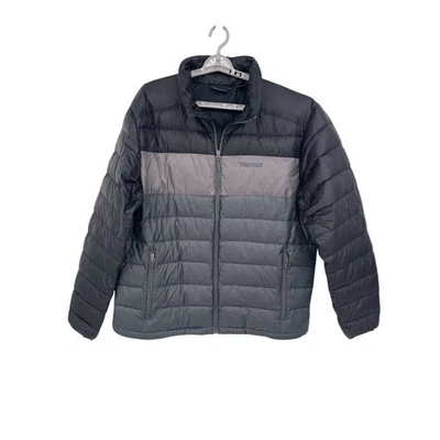 Marmot Men's Black Gray Ares 600 Down Puffer Jacket Packable 2X XXL - Image 1 of 4