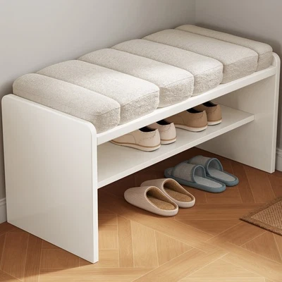 Multi-Functional Storage Bench Comfy Shoe Changing Stool Modern Entryway Bench - Image 1 of 4