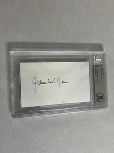 James Earl Jones signed encapsulated 3x5 index card Beckett BAS COA slabbed Star - Picture 1 of 2