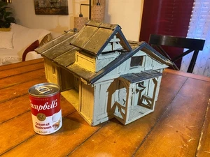 Vintage Miniature Church Hand Made Wooden Doll House w/ Awesome Details Inside - Picture 1 of 18