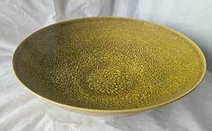 Stunning Large Peter Sparrey Imperial yellow studio pottery crackle glazed bowl - Picture 1 of 17