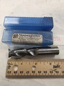 5/8" Solid Carbide End Mill TICN Coated 45 DEG HELIX NIAGARA USA 61475 - Picture 1 of 7