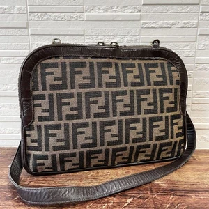 FENDI Schultertasche Zucca FF Canvas Leder echt aus Japan - Bild 1 von 24