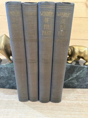 Four Boo Set Wonders Of The Past Antique Hardcover , + 1933 Illustrated / Photos - Image 1 of 4