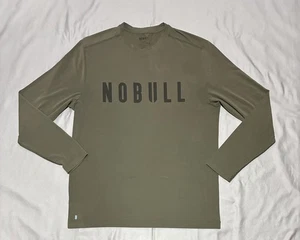 NOBULL Shirt Mens 2XL Olive Green Long Sleeve Performance Athletic TENCEL Tech - Picture 1 of 9