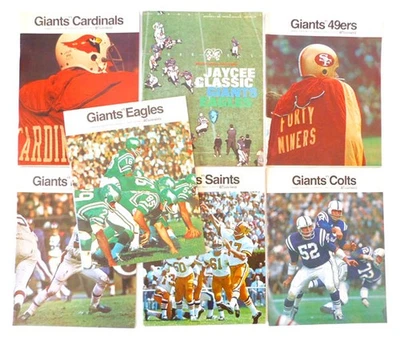 Lot of (7) Different 1968 New York Giants NFL Football Programs - Image 1 of 3