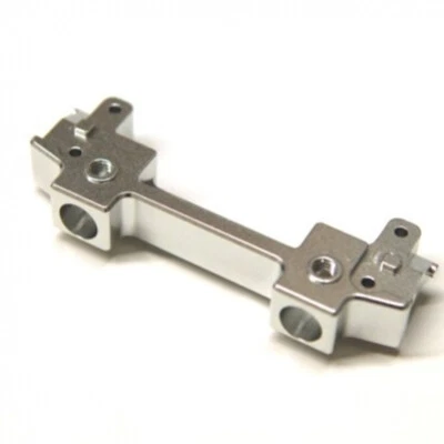 STRC STA31392S Aluminum Front Bumper Mount/Chassis Brace Silver : SCX10 II - Image 1 of 2