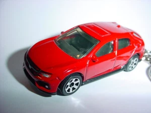 HOT 3D RED HONDA CIVIC HATCHBACK CUSTOM KEYCHAIN keyring key DOHC vTEC matchbox - Picture 1 of 5