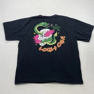 Locals Only Black Graphic Cotton T Shirt XL ALAB Skateboard Men's Large Skull - Picture 1 of 12
