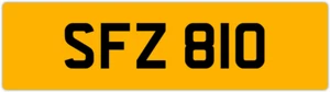 SFZ 810 S 3x3 DATELESS PRIVATE NUMBER PLATE SAM SUE SAL STU SOPHIA SOFIA SOPHIE - Picture 1 of 1