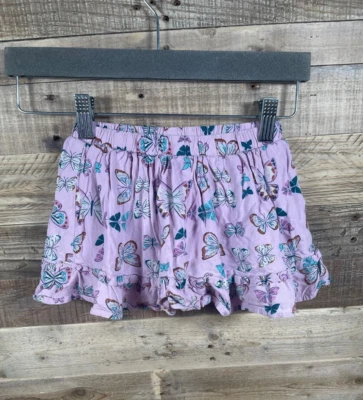 Sonoma Goods For Life Girls Sz 4 Pink Butterfly Skirt Ruffle Dress Shorts Bottom - Image 1 of 4